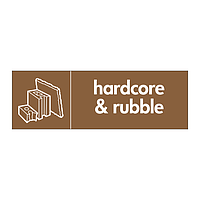 Hardcore & rubble with icon sign