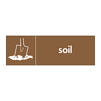 Soil with icon sign