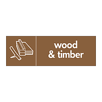 Wood & timber with icon sign