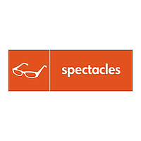 Spectacles with icon sign