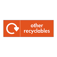 Other recyclables with WRAP recycling logo