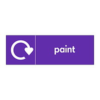 Paint with WRAP recycling logo sign