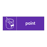 Paint with icon sign