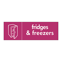 Fridges & freezers with icon sign