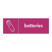 Batteries with icon sign