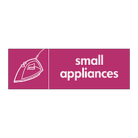 Small appliances with iron icon sign