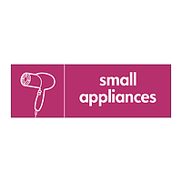 Small appliances with hairdryer icon sign