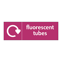 Fluorescent tubes with WRAP recycling logo sign