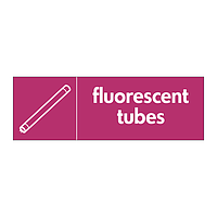 Fluorescent tubes with icon sign
