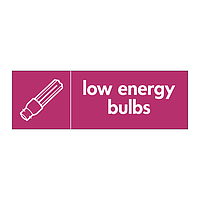 Low energy bulbs with icon sign