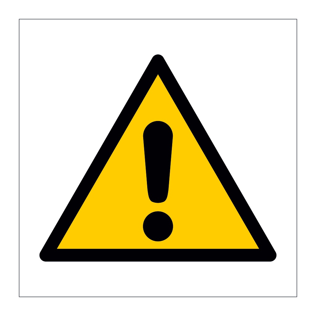 Hazard warning symbol sign