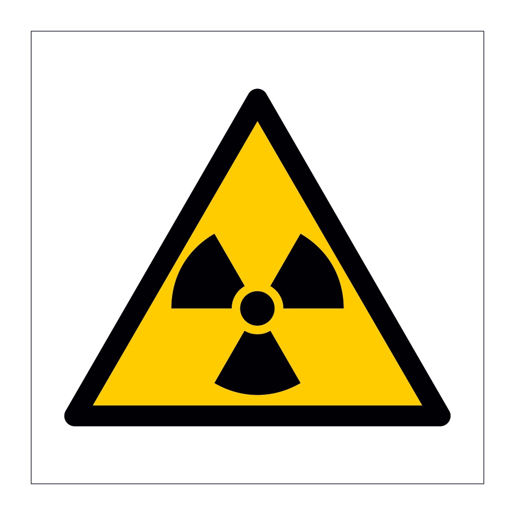 Radiation hazard warning symbol sign