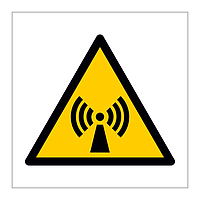 Non-ionising radiation hazard warning symbol sign