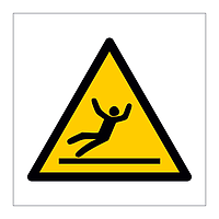 Slippery surface hazard warning symbol sign