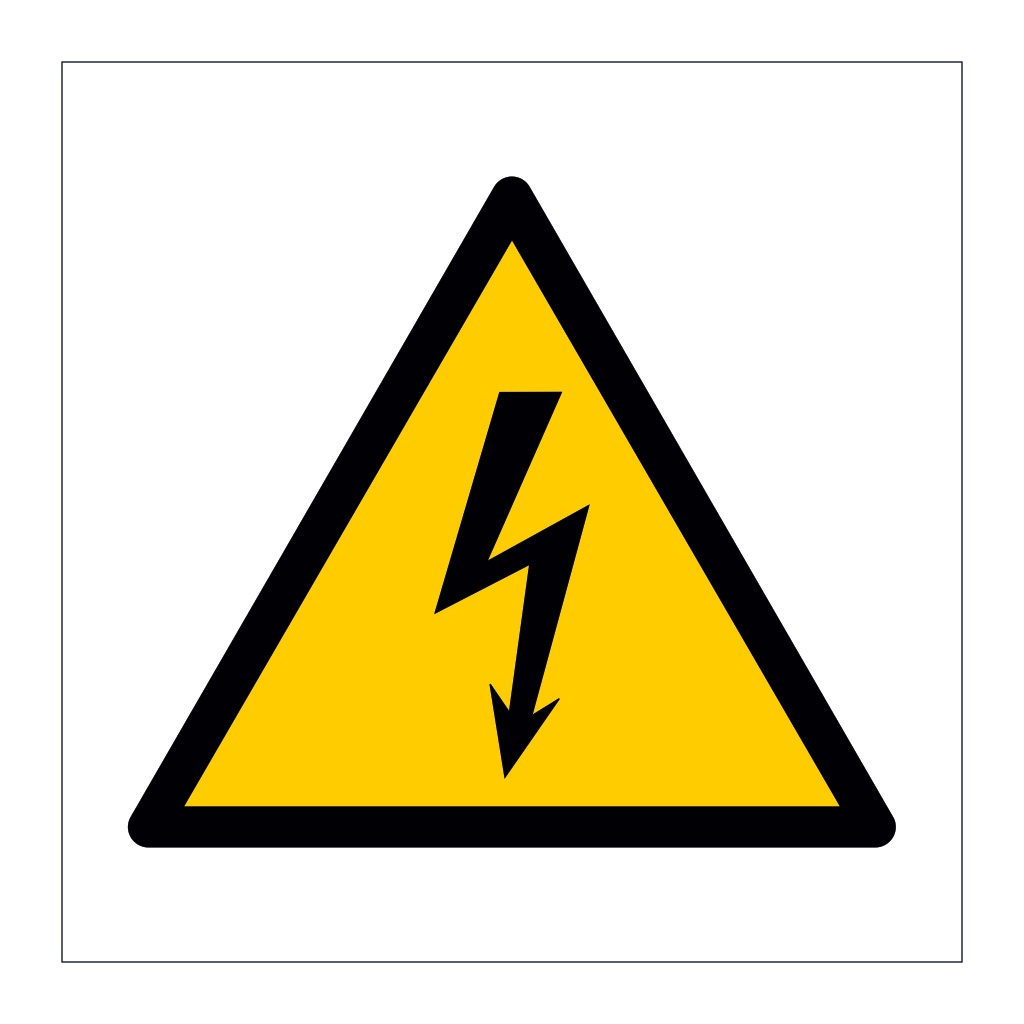 Electricity hazard warning symbol sign