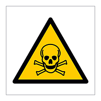 Toxic material hazard warning symbol sign