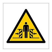 Crushing hazard warning symbol sign