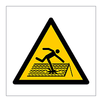 Fragile roof hazard warning symbol sign