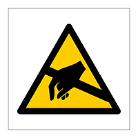 Do not touch hazard warning symbol sign