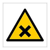 Irritant substance hazard warning symbol sign