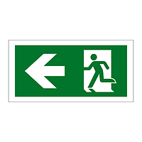 Running man arrow left sign