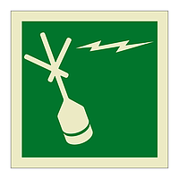 Emergency position indicating radio beacon EPIRB symbol (Marine Sign)