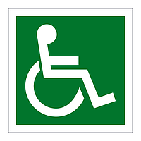 Escape route Wheelchair facing Right symbol sign