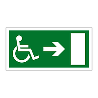 Disabled exit Arrow right sign