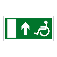 Disabled exit Arrow up sign