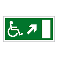 Disabled exit Arrow up right sign