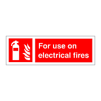 For use on any electrical fires sign
