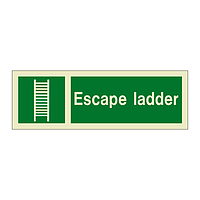 Escape ladder with text (Marine Sign)