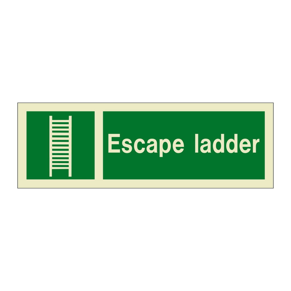 Escape ladder with text (Marine Sign)