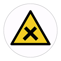 Irritant substance hazard warning symbol labels (Sheet of 18)