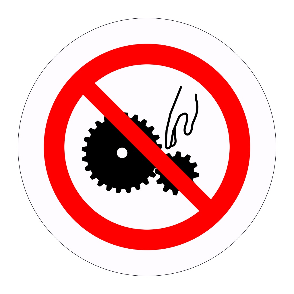 No unauthorised machine operation labels (Sheet of 18)