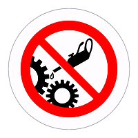 Do not clean or oil moving machinery labels (Sheet of 18)