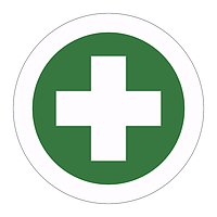 First aid symbol labels (Sheet of 18)