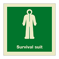 Survival suit with text (Marine Sign)