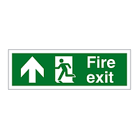 Fire exit arrow up sign