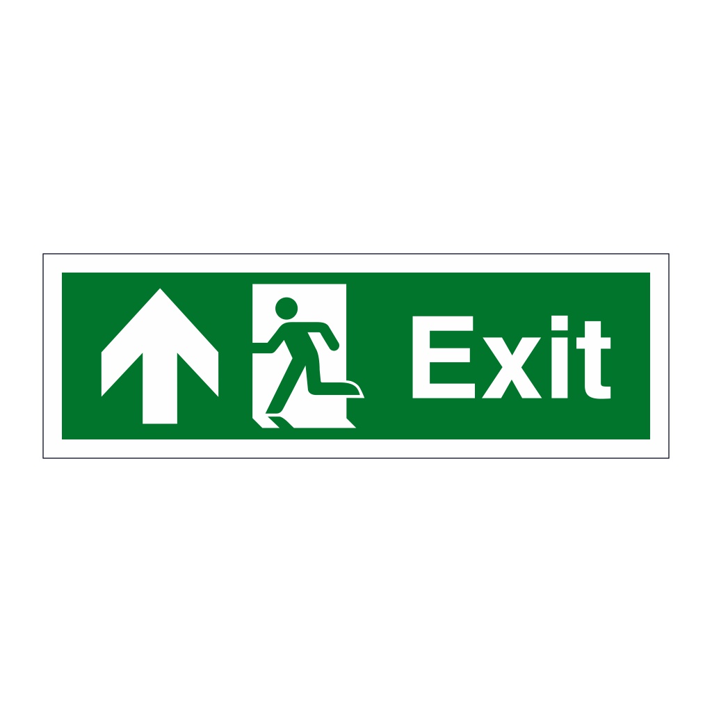 Exit arrow up sign