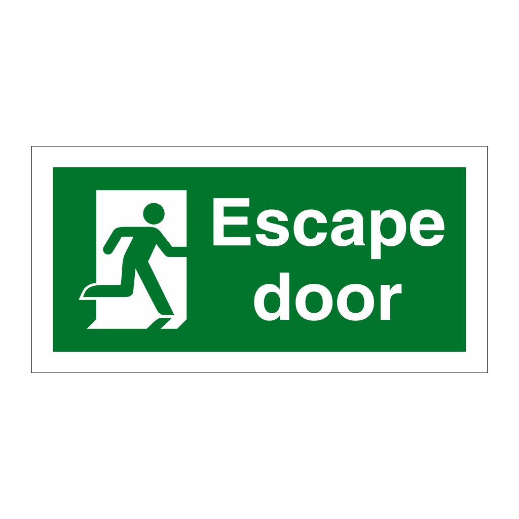 Escape door Running man Right sign