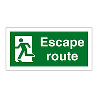 Escape route Running man Left sign