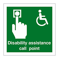 Disability assistance call point sign