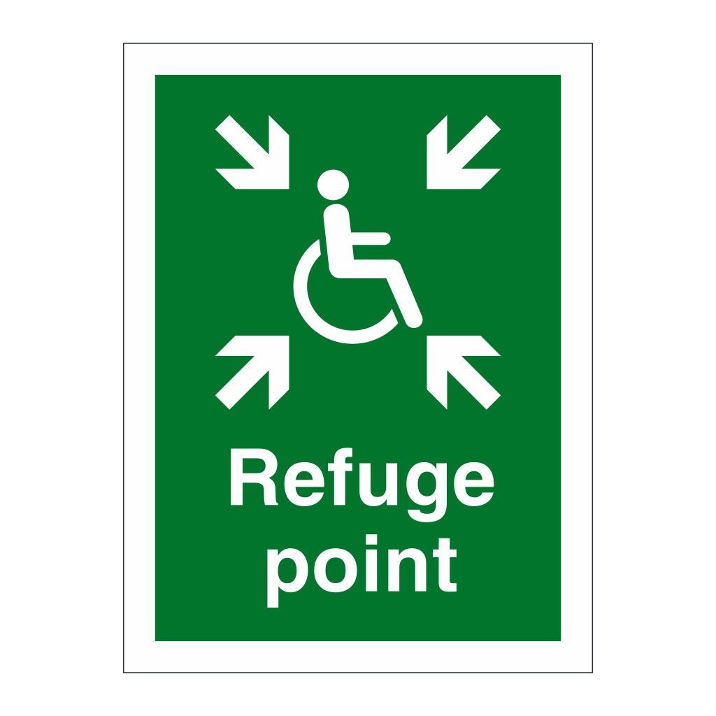 Refuge point sign