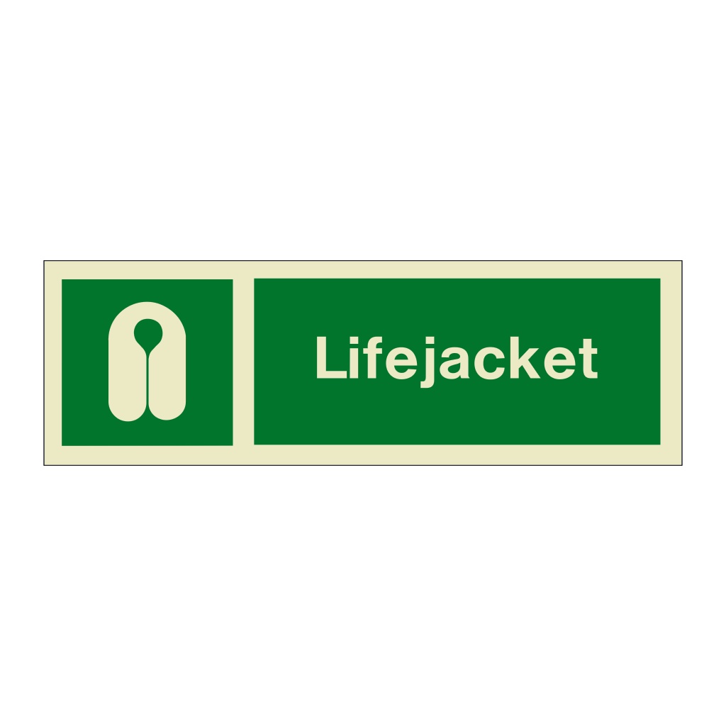 Lifejacket with text (Marine Sign)