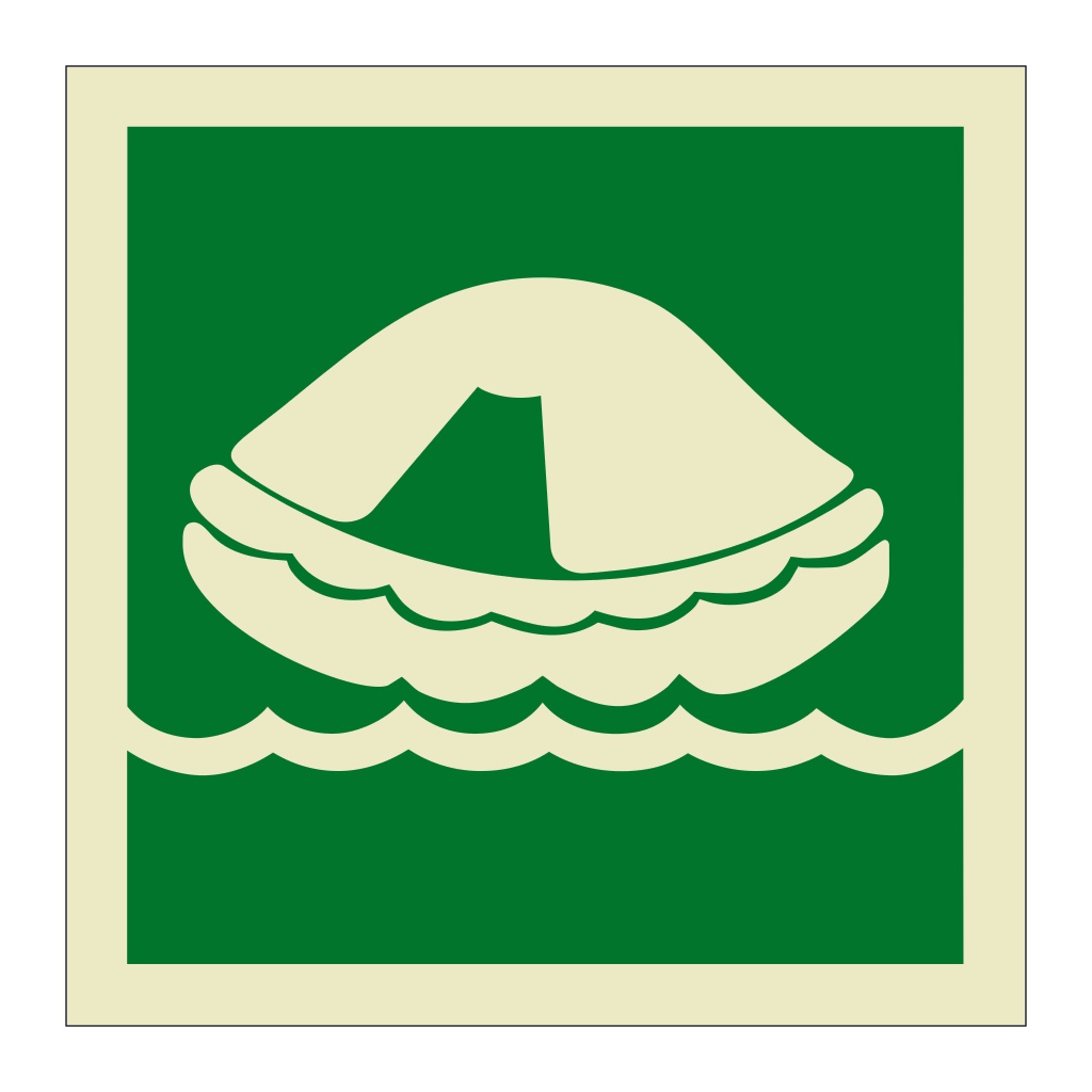 Liferaft symbol (Marine Sign)
