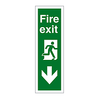 Fire exit down sign