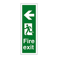 Fire exit arrow left sign