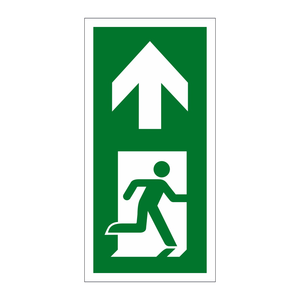 Running man arrow up sign