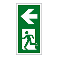 Running man arrow left sign